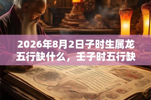 2026年8月2日子时生属龙五行缺什么，壬子时五行缺什么