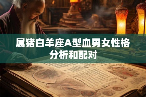 属猪白羊座A型血男女性格分析和配对