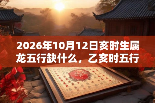 2026年10月12日亥时生属龙五行缺什么，乙亥时五行缺什么