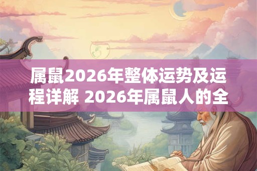 属鼠2026年整体运势及运程详解 2026年属鼠人的全年运势