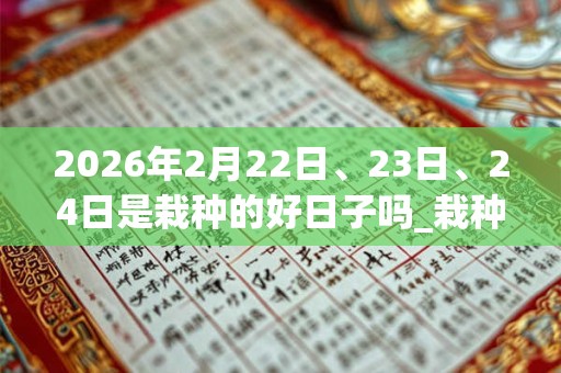 2026年2月22日、23日、24日是栽种的好日子吗_栽种可以吗