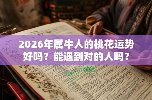 2026年属牛人的桃花运势好吗？能遇到对的人吗？
