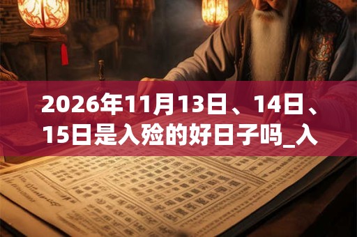 2026年11月13日、14日、15日是入殓的好日子吗_入殓可以吗