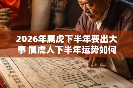 2026年属虎下半年要出大事 属虎人下半年运势如何