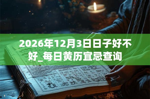2026年12月3日日子好不好_每日黄历宜忌查询 2026年12月3日日子好不好_每日黄历宜忌查询