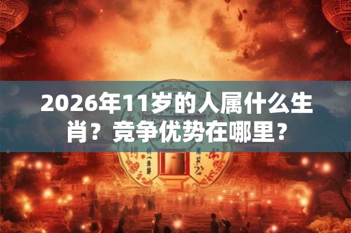 2026年11岁的人属什么生肖？竞争优势在哪里？