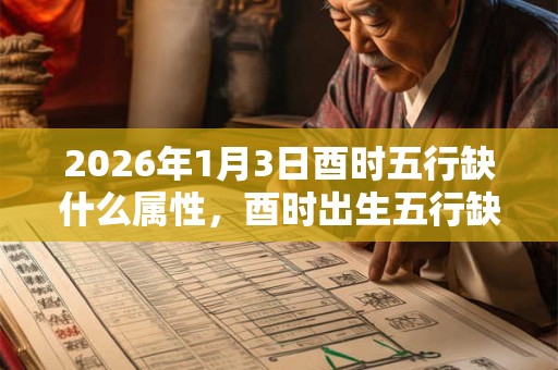 2026年1月3日酉时五行缺什么属性，酉时出生五行缺什么