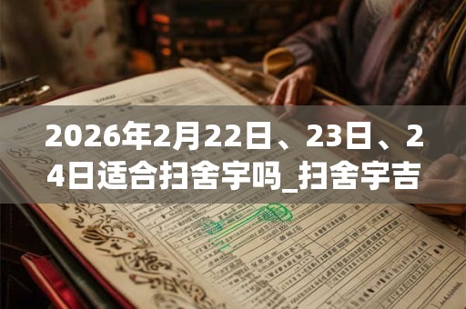 2026年2月22日、23日、24日适合扫舍宇吗_扫舍宇吉利吗
