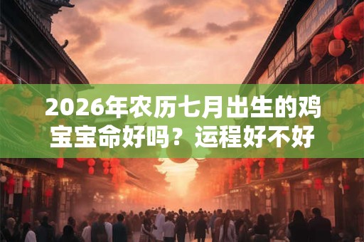 2026年农历七月出生的鸡宝宝命好吗？运程好不好