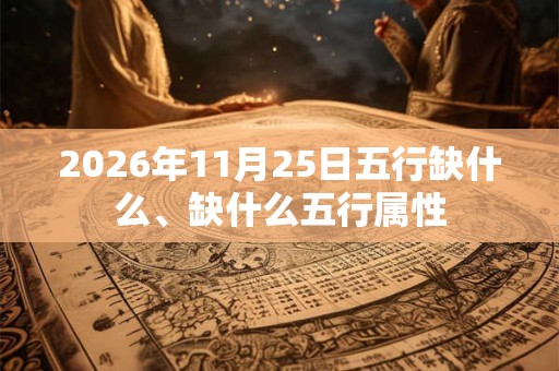 2026年11月25日五行缺什么、缺什么五行属性