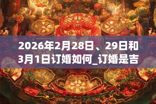 2026年2月28日、29日和3月1日订婚如何_订婚是吉日吗