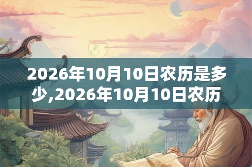 2026年10月10日农历是多少,2026年10月10日农历表