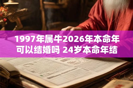 1997年属牛2026年本命年可以结婚吗 24岁本命年结婚好吗