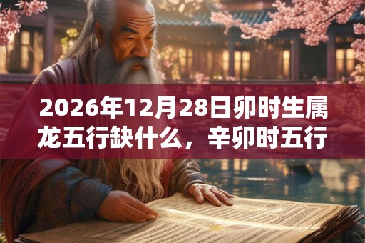 2026年12月28日卯时生属龙五行缺什么，辛卯时五行缺什么