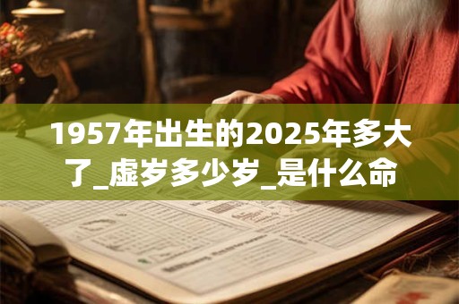 1957年出生的2025年多大了_虚岁多少岁_是什么命