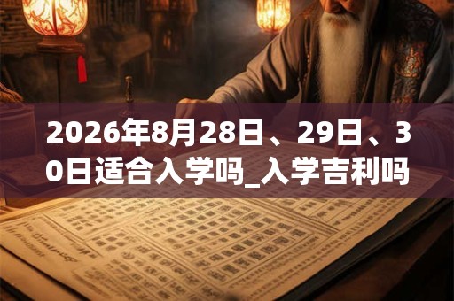 2026年8月28日、29日、30日适合入学吗_入学吉利吗