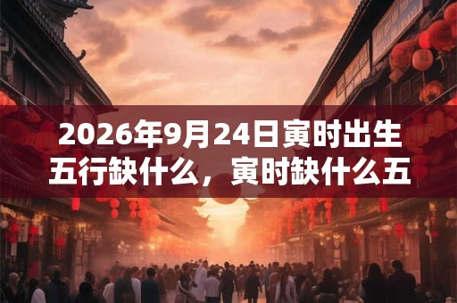 2026年9月24日寅时出生五行缺什么，寅时缺什么五行