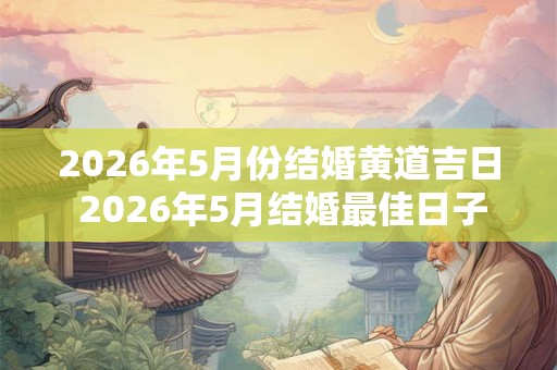 2026年5月份结婚黄道吉日 2026年5月结婚最佳日子