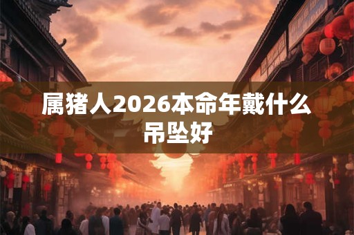 属猪人2026本命年戴什么吊坠好