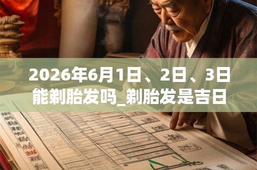 2026年6月1日、2日、3日能剃胎发吗_剃胎发是吉日吗
