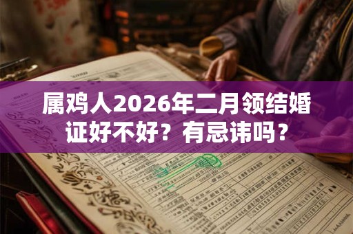 属鸡人2026年二月领结婚证好不好？有忌讳吗？