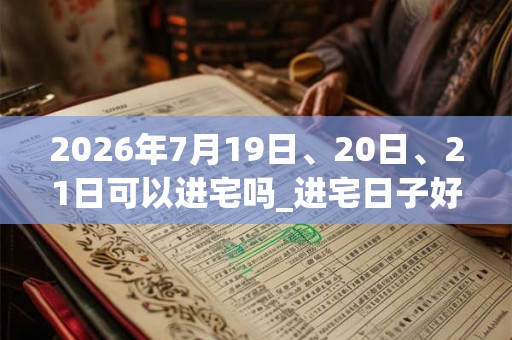 2026年7月19日、20日、21日可以进宅吗_进宅日子好吗 2026年7月19日、20日、21日可以进宅吗_进宅日子好吗