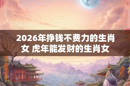 2026年挣钱不费力的生肖女 虎年能发财的生肖女