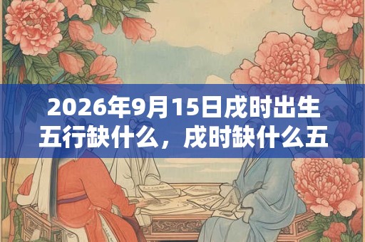 2026年9月15日戌时出生五行缺什么,戌时缺什么五行 2026年9月15日戌时出生五行缺什么,戌时缺什么五行