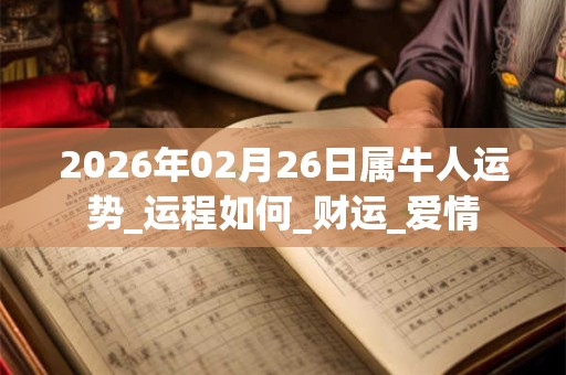 2026年02月26日属牛人运势_运程如何_财运_爱情
