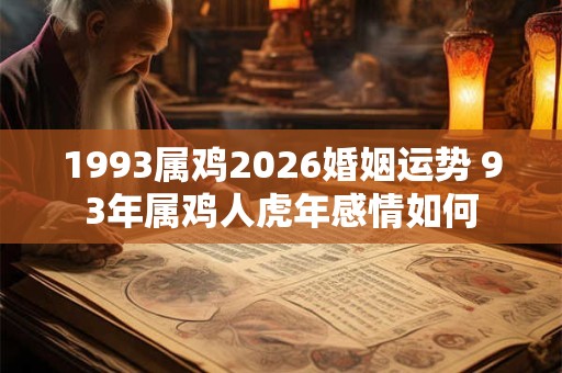 1993属鸡2026婚姻运势 93年属鸡人虎年感情如何
