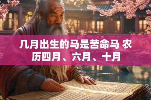 几月出生的马是苦命马 农历四月、六月、十月