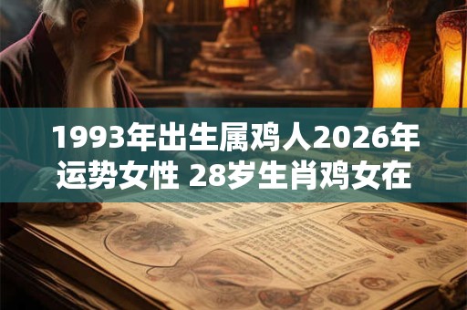 1993年出生属鸡人2026年运势女性 28岁生肖鸡女在2026年运气如何