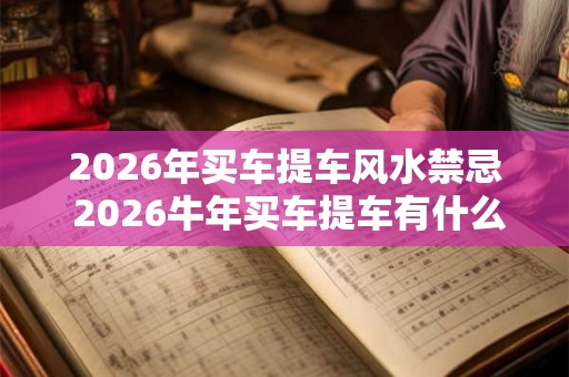 2026年买车提车风水禁忌 2026牛年买车提车有什么讲究 2026年买车提车风水禁忌 2026牛年买车提车有什么讲究