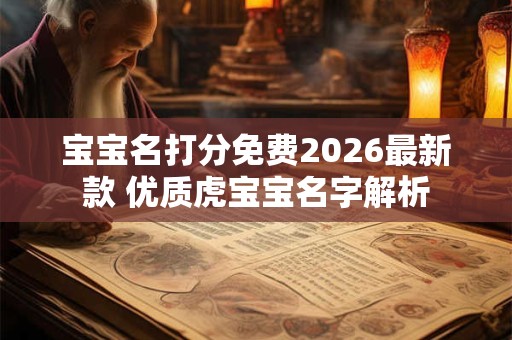 宝宝名打分免费2026最新款 优质虎宝宝名字解析 宝宝名打分免费2026最新款 优质虎宝宝名字解析