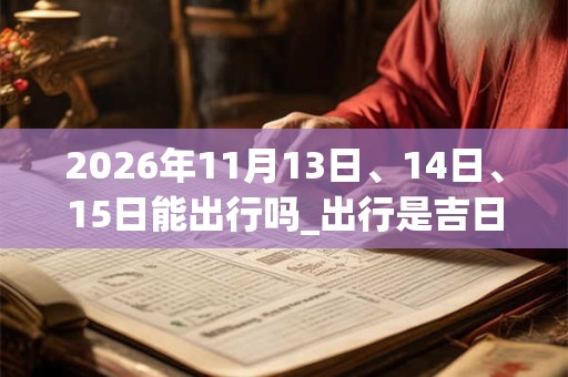 2026年11月13日、14日、15日能出行吗_出行是吉日吗 2026年11月13日、14日、15日能出行吗_出行是吉日吗