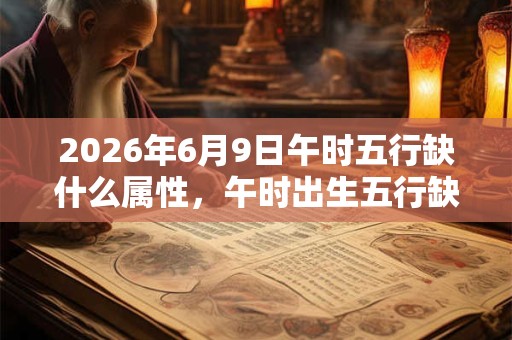 2026年6月9日午时五行缺什么属性，午时出生五行缺什么