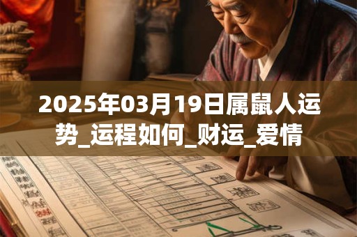 2025年03月19日属鼠人运势_运程如何_财运_爱情 2025年03月19日属鼠人运势_运程如何_财运_爱情