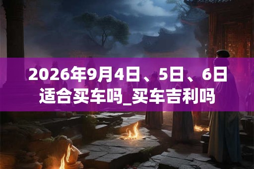 2026年9月4日、5日、6日适合买车吗_买车吉利吗