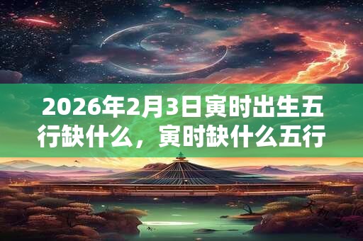 2026年2月3日寅时出生五行缺什么，寅时缺什么五行