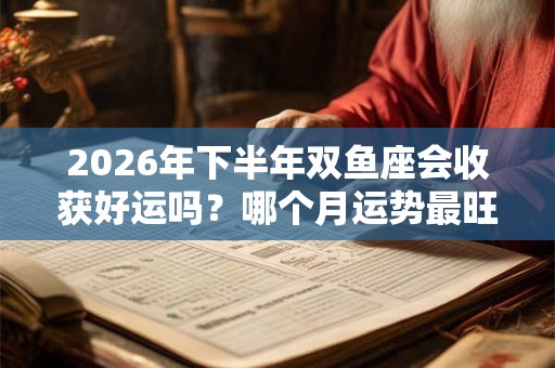 2026年下半年双鱼座会收获好运吗？哪个月运势最旺？