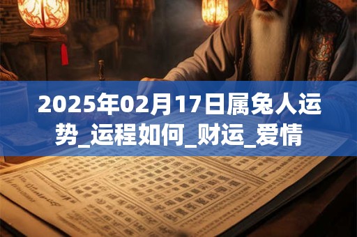 2025年02月17日属兔人运势_运程如何_财运_爱情