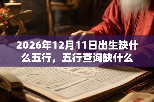 2026年12月11日出生缺什么五行，五行查询缺什么