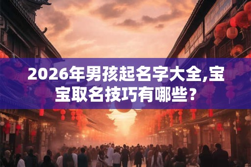 2026年男孩起名字大全,宝宝取名技巧有哪些? 2026年男孩起名字大全,宝宝取名技巧有哪些?
