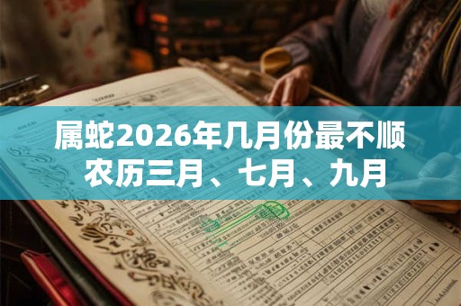 属蛇2026年几月份最不顺 农历三月、七月、九月
