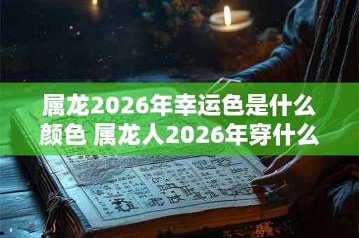 属龙2026年幸运色是什么颜色 属龙人2026年穿什么颜色好 属龙2026年幸运色是什么颜色 属龙人2026年穿什么颜色好