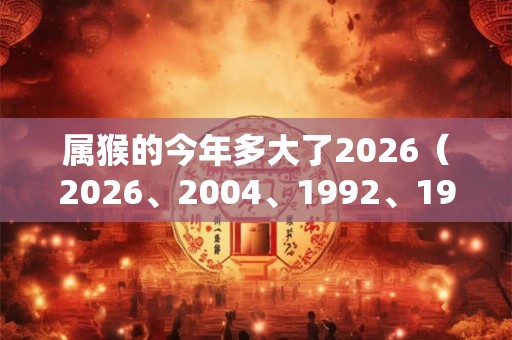 属猴的今年多大了2026（2026、2004、1992、1980、1968）