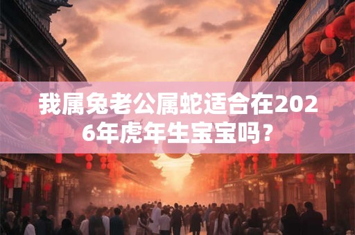 我属兔老公属蛇适合在2026年虎年生宝宝吗? 我属兔老公属蛇适合在2026年虎年生宝宝吗?