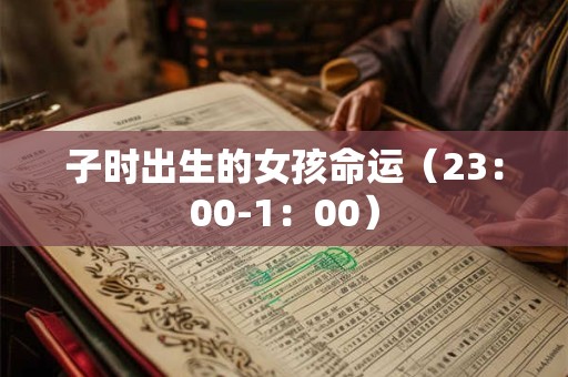 子时出生的女孩命运(23:00-1:00) 子时出生的女孩命运(23:00-1:00)