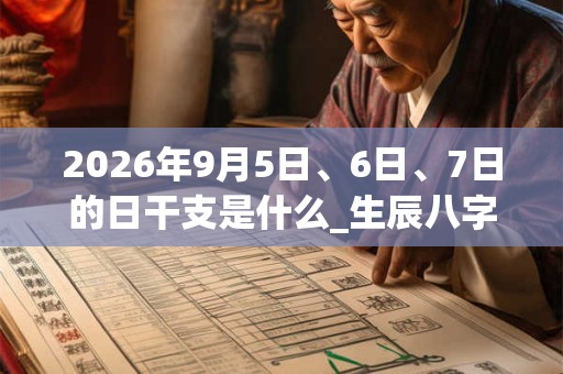 2026年9月5日、6日、7日的日干支是什么_生辰八字 2026年9月5日、6日、7日的日干支是什么_生辰八字