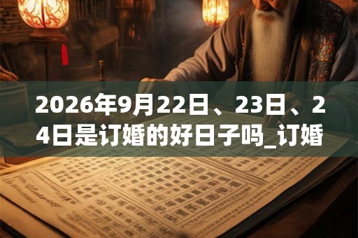 2026年9月22日、23日、24日是订婚的好日子吗_订婚可以吗 2026年9月22日、23日、24日是订婚的好日子吗_订婚可以吗